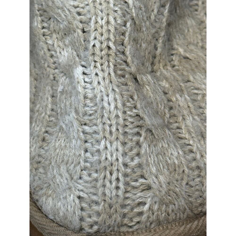Muk Luks Beige Knit Ankle Booties Women's US Size 8 - Picture 8 of 9